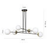 Lampa wisząca OGNIS 6 BLACK 966/6 EMIBIG