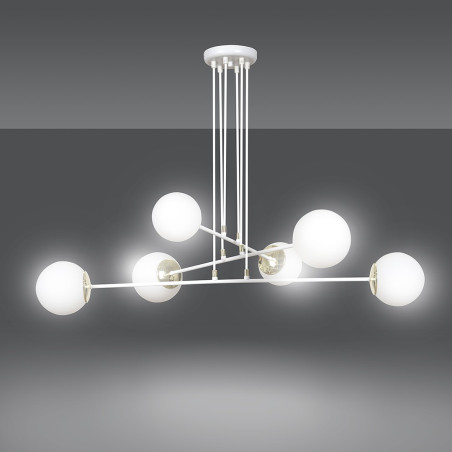 Lampa wisząca OGNIS 6 WHITE 967/6 EMIBIG