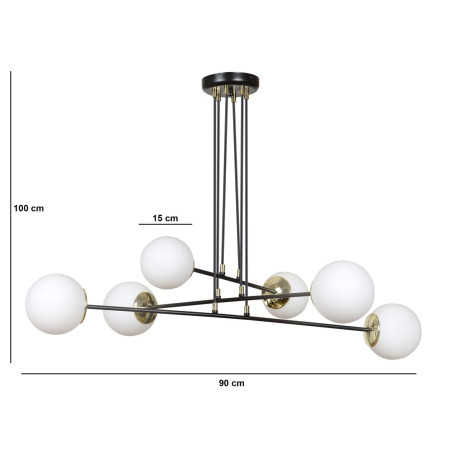 Lampa wisząca OGNIS 6 WHITE 967/6 EMIBIG