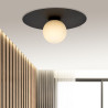 Lampa sufitowa  SOLAR 1 BLACK/OPAL 1127/1 EMIBIG