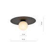Lampa sufitowa  SOLAR 1 BLACK/OPAL 1127/1 EMIBIG