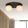 Lampa sufitowa  SOLAR 2 BLACK/OPAL 1127/2 EMIBIG