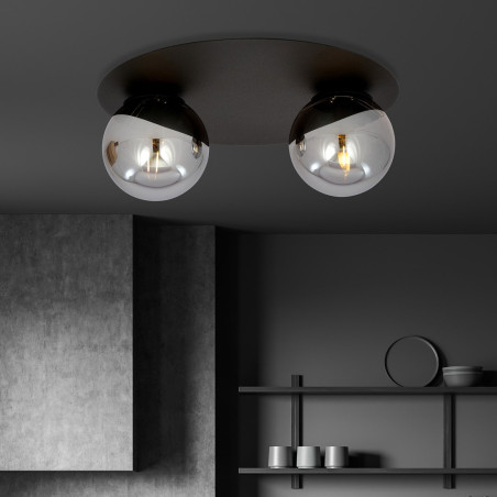 Lampa sufitowa  SOLAR 2 BLACK/GRAFIT 1128/2 EMIBIG