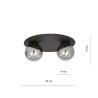 Lampa sufitowa  SOLAR 2 BLACK/GRAFIT 1128/2 EMIBIG