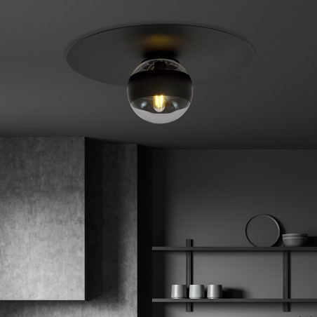 Lampa sufitowa  SOLAR 1 BLACK/STRIPE 1129/1 EMIBIG