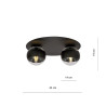 Lampa sufitowa  SOLAR 2 BLACK/STRIPE 1129/2 EMIBIG