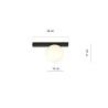 Lampa sufitowa  FIT 1 BLACK/OPAL 1124/1 EMIBIG