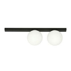 Lampa sufitowa  FIT 2 BLACK/OPAL 1124/2 EMIBIG
