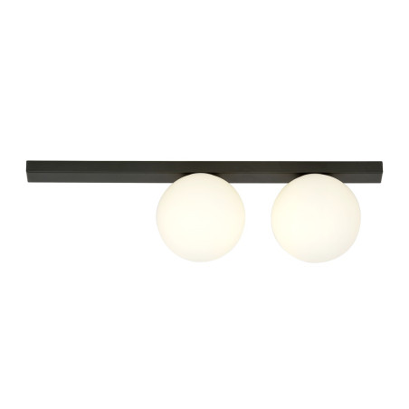 Lampa sufitowa  FIT 2 BLACK/OPAL 1124/2 EMIBIG