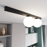 Lampa sufitowa  FIT 2 BLACK/OPAL 1124/2 EMIBIG