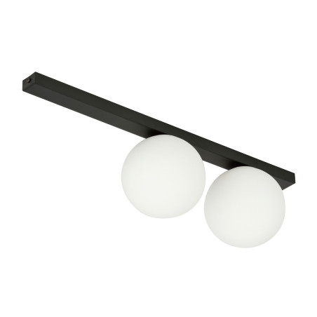 Lampa sufitowa  FIT 2 BLACK/OPAL 1124/2 EMIBIG