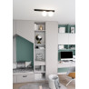 Lampa sufitowa  FIT 2 BLACK/OPAL 1124/2 EMIBIG