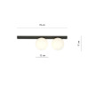 Lampa sufitowa  FIT 2 BLACK/OPAL 1124/2 EMIBIG