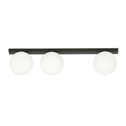 Lampa sufitowa  FIT 3 BLACK/OPAL 1124/3 EMIBIG