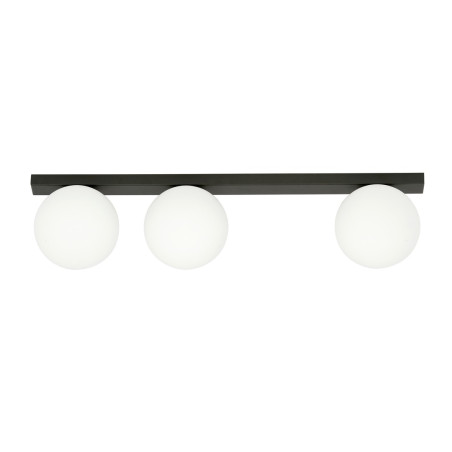 Lampa sufitowa  FIT 3 BLACK/OPAL 1124/3 EMIBIG