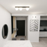 Lampa sufitowa  FIT 3 BLACK/OPAL 1124/3 EMIBIG