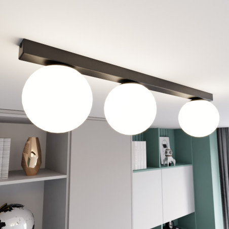 Lampa sufitowa  FIT 3 BLACK/OPAL 1124/3 EMIBIG