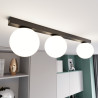 Lampa sufitowa  FIT 3 BLACK/OPAL 1124/3 EMIBIG