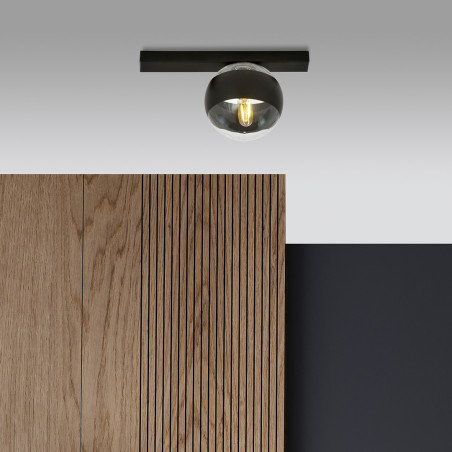 Lampa sufitowa  FIT 1 BLACK/STRIPE 1123/1 EMIBIG