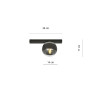 Lampa sufitowa  FIT 1 BLACK/STRIPE 1123/1 EMIBIG