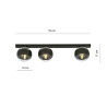 Lampa sufitowa  FIT 3 BLACK/STRIPE 1123/3 EMIBIG