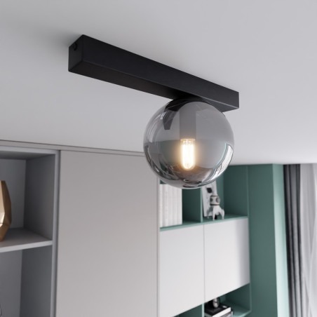 Lampa sufitowa  FIT 1 BLACK/GRAFIT 1122/1 EMIBIG