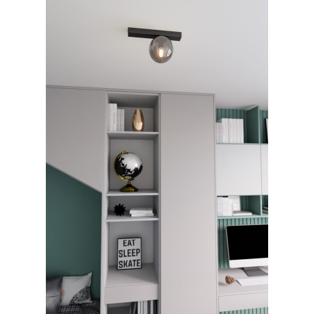 Lampa sufitowa  FIT 1 BLACK/GRAFIT 1122/1 EMIBIG