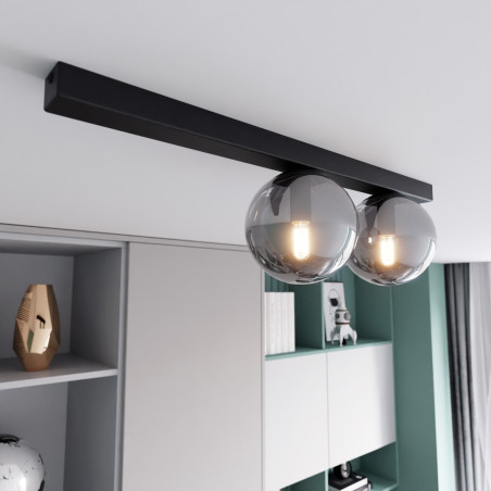 Lampa sufitowa  FIT 2 BLACK/GRAFIT 1122/2 EMIBIG