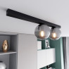 Lampa sufitowa  FIT 2 BLACK/GRAFIT 1122/2 EMIBIG