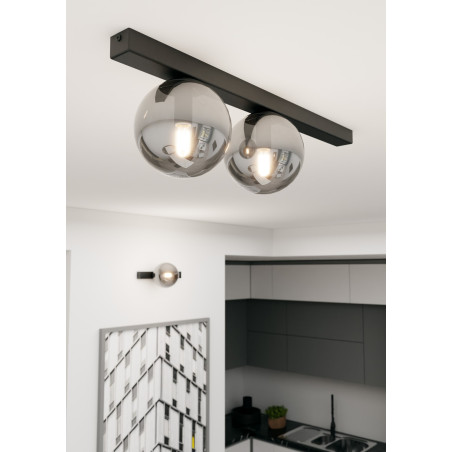 Lampa sufitowa  FIT 2 BLACK/GRAFIT 1122/2 EMIBIG