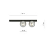 Lampa sufitowa  FIT 2 BLACK/GRAFIT 1122/2 EMIBIG