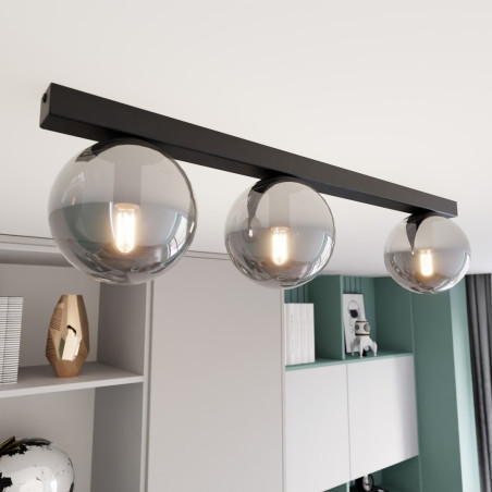 Lampa sufitowa  FIT 3 BLACK/GRAFIT 1122/3 EMIBIG