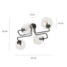 Lampa sufitowa  BRENDI 4 BL TRANSPARENT 831/4 EMIBIG