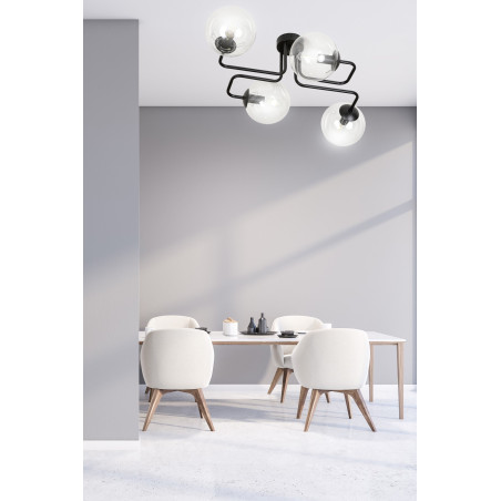 Lampa sufitowa  BRENDI 4 BL TRANSPARENT 831/4 EMIBIG
