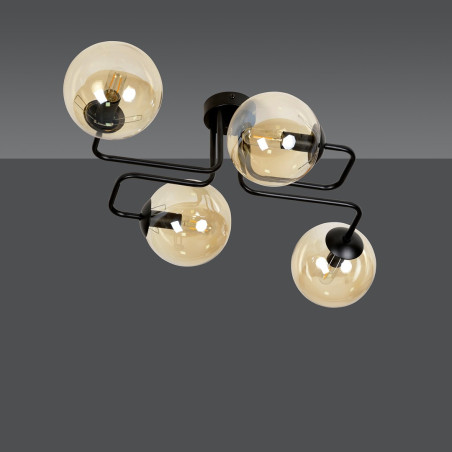 Lampa sufitowa  BRENDI 4 BL MIODOWY 833/4 EMIBIG