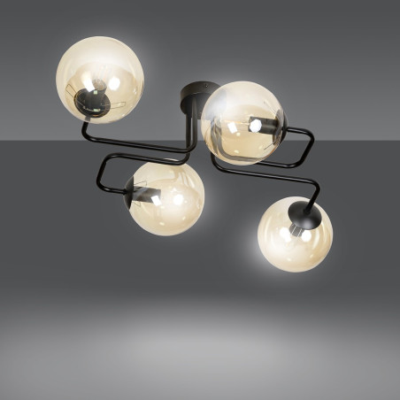 Lampa sufitowa  BRENDI 4 BL MIODOWY 833/4 EMIBIG