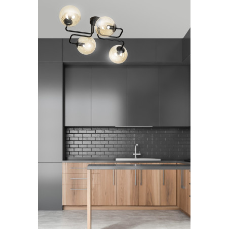 Lampa sufitowa  BRENDI 4 BL MIODOWY 833/4 EMIBIG