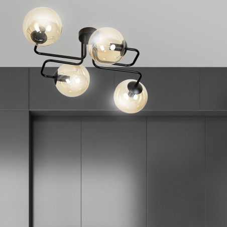 Lampa sufitowa  BRENDI 4 BL MIODOWY 833/4 EMIBIG
