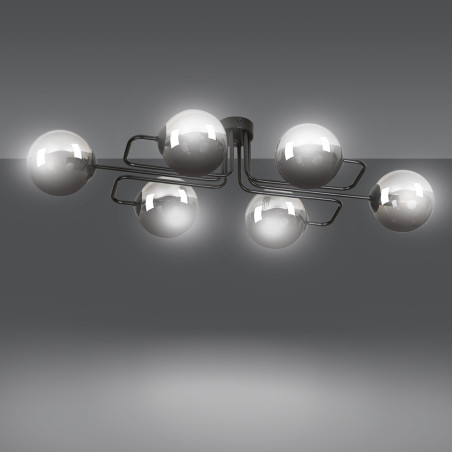 Lampa sufitowa  BRENDI 6A BL GRAFIT 832/6A EMIBIG