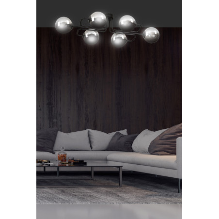 Lampa sufitowa  BRENDI 6A BL GRAFIT 832/6A EMIBIG