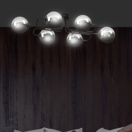 Lampa sufitowa  BRENDI 6A BL GRAFIT 832/6A EMIBIG