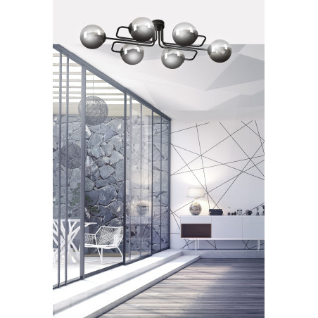 Lampa sufitowa  BRENDI 6A BL GRAFIT 832/6A EMIBIG