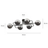Lampa sufitowa  BRENDI 6A BL GRAFIT 832/6A EMIBIG