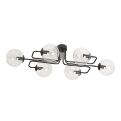 Lampa sufitowa  BRENDI 6A BL TRANSPARENT 831/6A EMIBIG