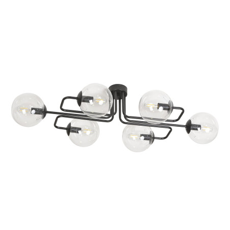 Lampa sufitowa  BRENDI 6A BL TRANSPARENT 831/6A EMIBIG