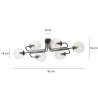 Lampa sufitowa  BRENDI 6A BL TRANSPARENT 831/6A EMIBIG
