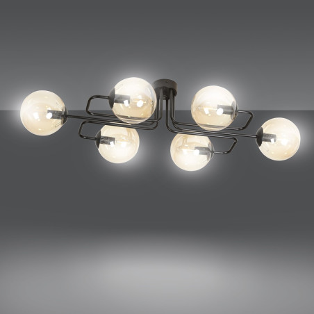 Lampa sufitowa  BRENDI 6A BL MIODOWY 833/6A EMIBIG