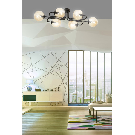 Lampa sufitowa  BRENDI 6A BL MIODOWY 833/6A EMIBIG