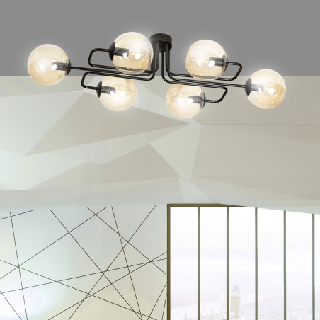 Lampa sufitowa  BRENDI 6A BL MIODOWY 833/6A EMIBIG