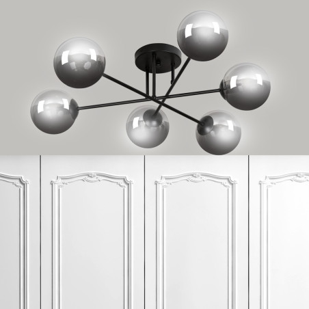 Lampa sufitowa  BRENDI 6B BL GRAFIT 832/6B EMIBIG